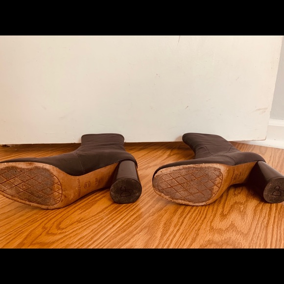 Leather Heeled Minimalist Boots by Donald/Pliner - Picture 7 of 12